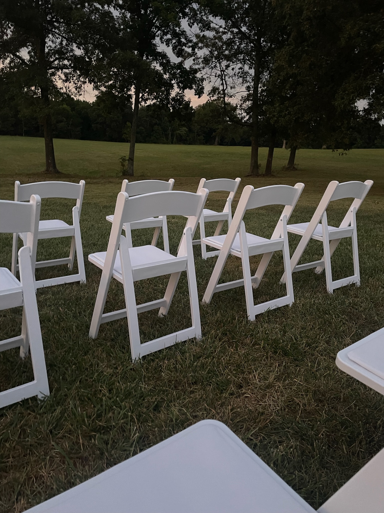 White Resin Padded Folding Chairs