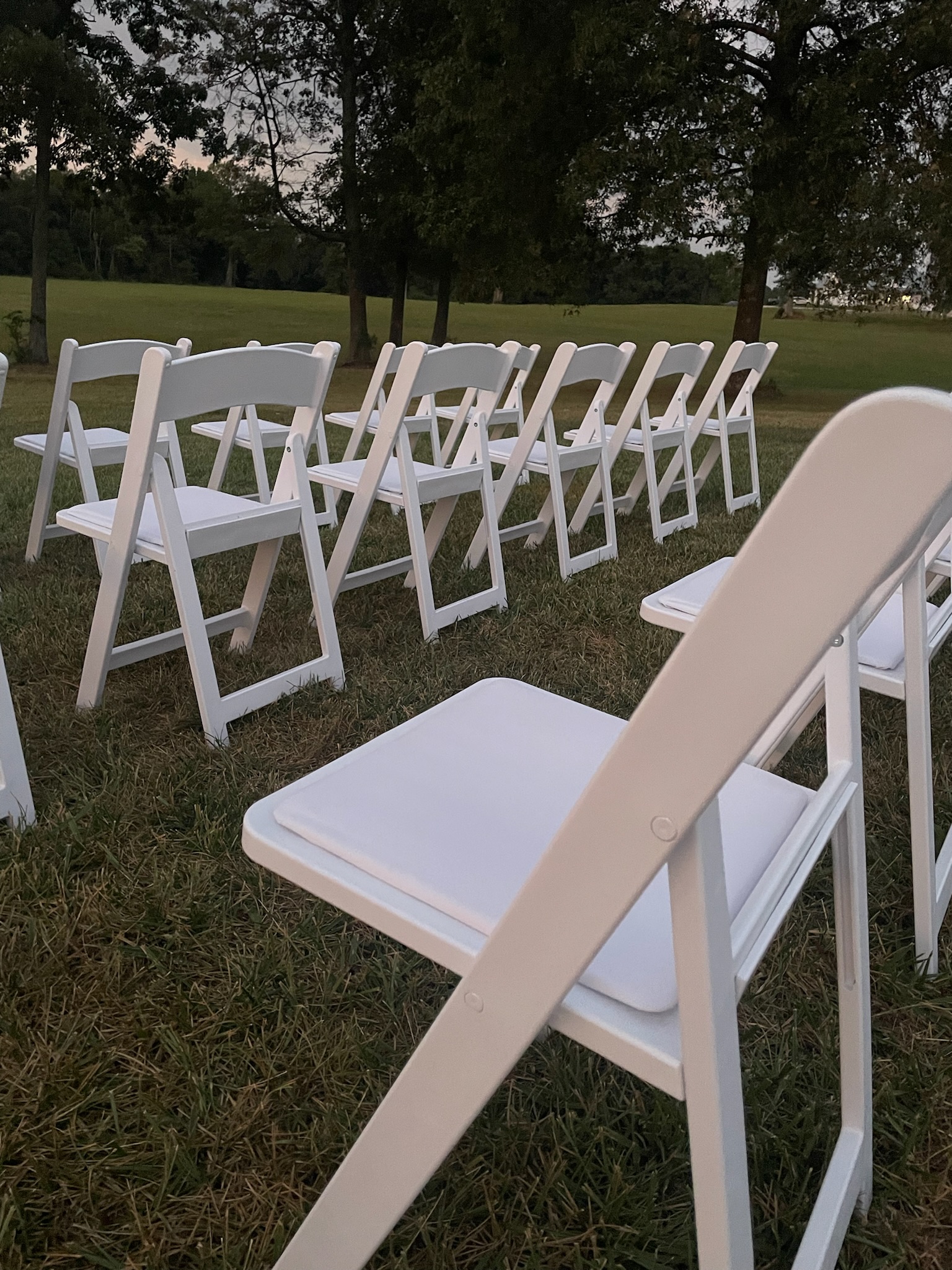 White Resin Padded Folding Chairs